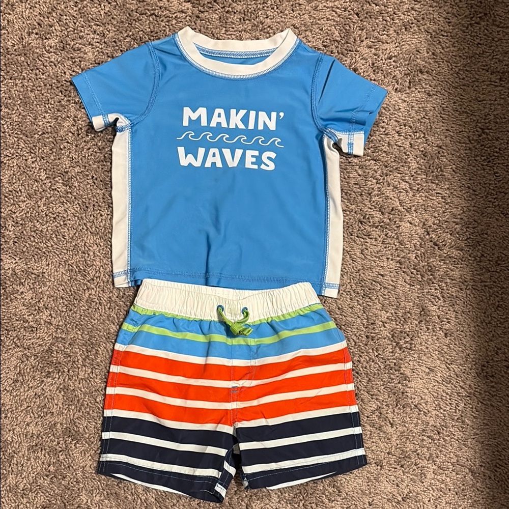Blue and Multicolor Kids Swim Set